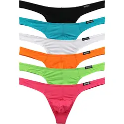 Men's Modal Thong Underwear Sexy Low Rise T-back Underpanties