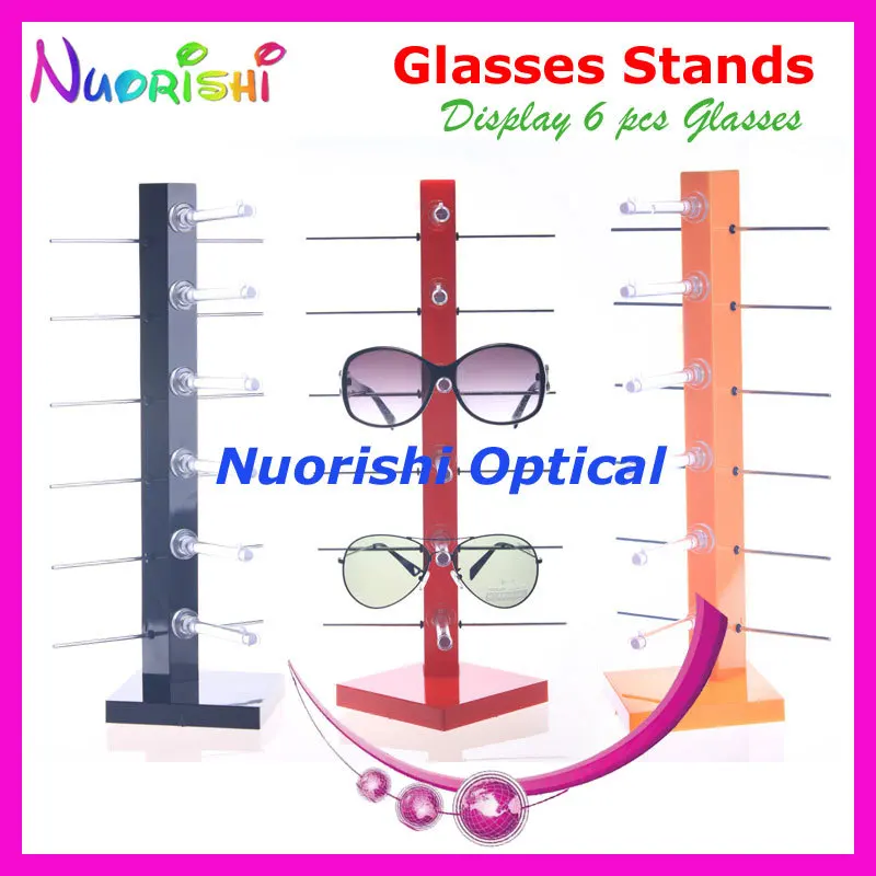 

3 Colors Eyeglass Sunglass Eyewear Glasses Store Display Stands Props Shelf Show 6pcs Glasses On Counter CK302-6 Free Shipping