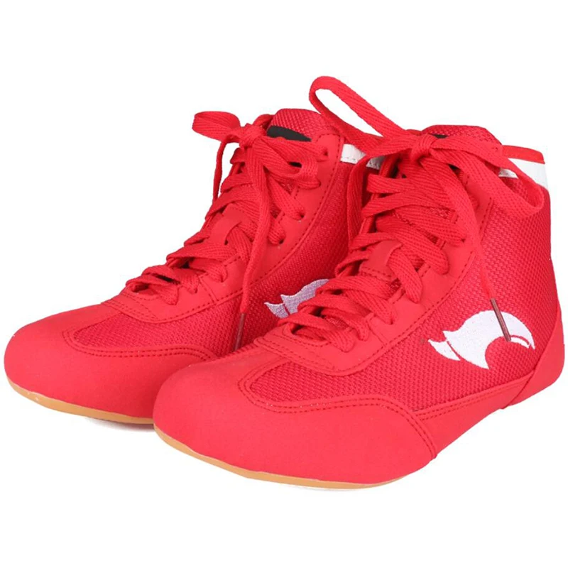 Sapatos de boxe para homens e mulheres, tênis de combate, equipamento de treinamento, botas de luta, equipamentos de ginástica, tamanho grande 35-46