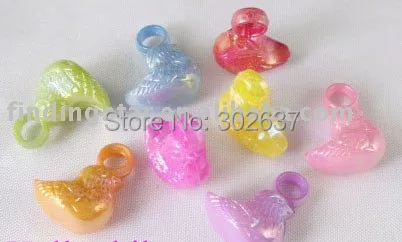 FREE SHIPPING 250PCS Mixed colour Plastic Mandarin duck charms M1405