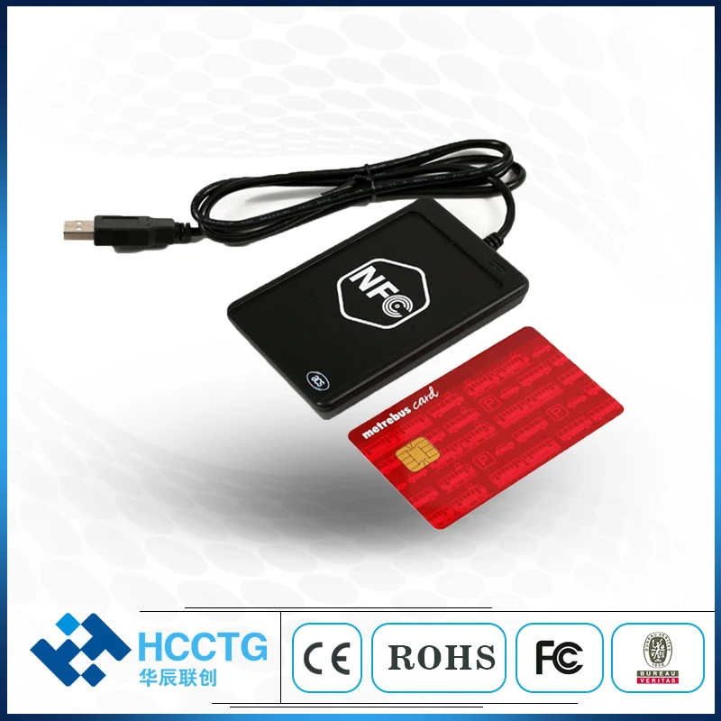 Imagem -06 - Acs Rfid Preto Usb sem Contato Felica Iso14443 Mifare Nfc Leitor de Cartão Escritor Acr1251u