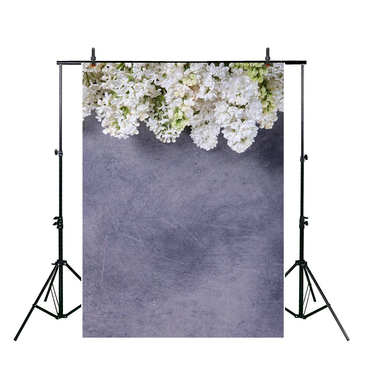 Allenjoy Spring photo backdrop wedding elderberry blooming floral background gray brick wall white flowers photography studio