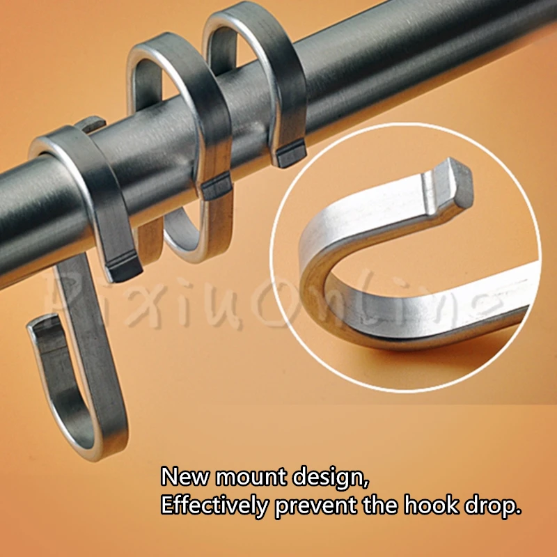 2PCS ST033b S Shaped Hooks Stainless Steel Non-trace flat 2MM Thick House Kitchen Hanging Hanger Clothes Storage Rack Tool