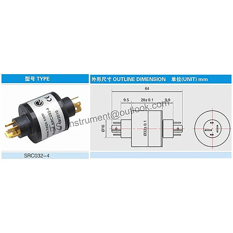 Новый и оригинальный SRC032-4 через отверстие скольжения кольцо 2A SRC032 4