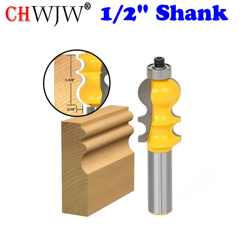 

1PC Casing & Base Molding Router Bit - 1/2" Shank Line knife Woodworking cutter Tenon Cutter for Woodworking Tools