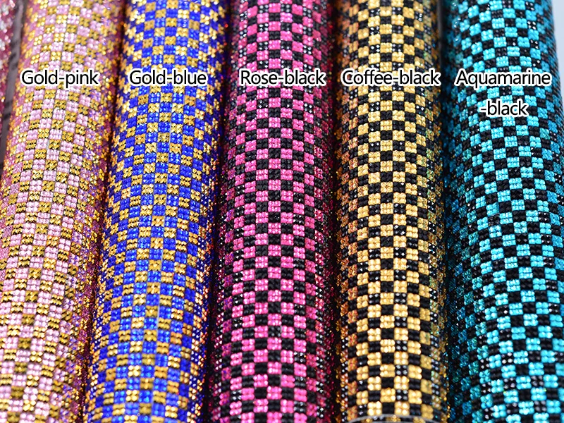 JUNAO 24*40cm Self Adhesive Rhinestones Fabric Mesh Trim Resin Crystal Stickers Strass Appliques Band For DIY Jewelry Crafts