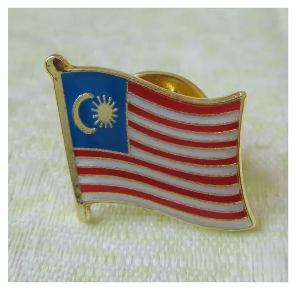 Malaysia Flag Single Pin Made by Iron Painted and Epoxy Surface Customized & MOQ100pcs free shipping