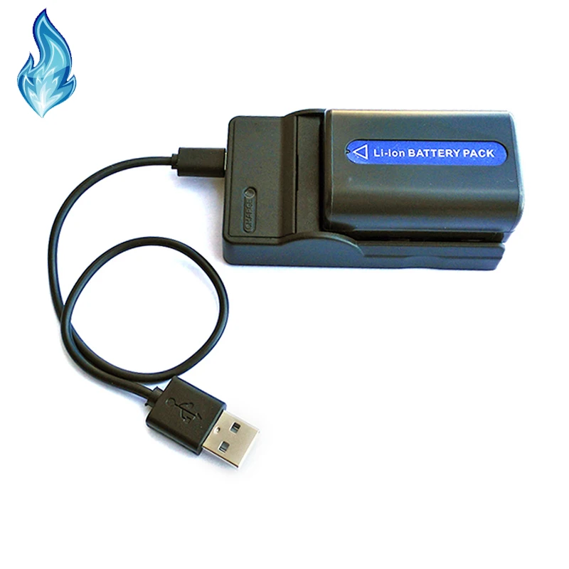 NP-FM50 Battery USB Charger for Sony Cyber-shot Mavica MVC-CD Hi8 CCD-TRV DVD Handycam & MiniDV DCR-HC DCR-PC DCR-TRV