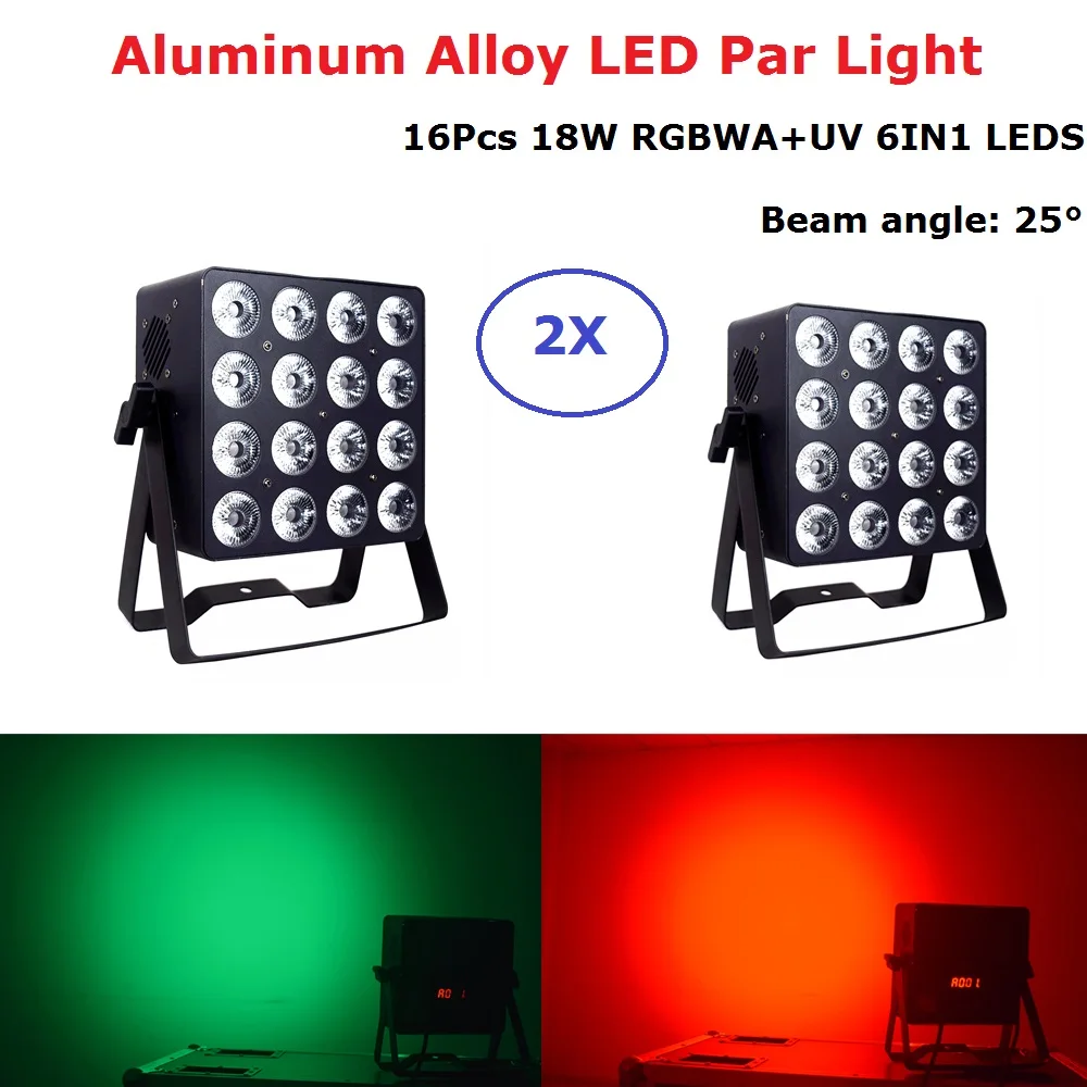 LED Par Light 16X18W RGBWA UV Par LED Stage Light DMX 512 Controller For Disco Dj Projector Machine Party Christmas Decoration