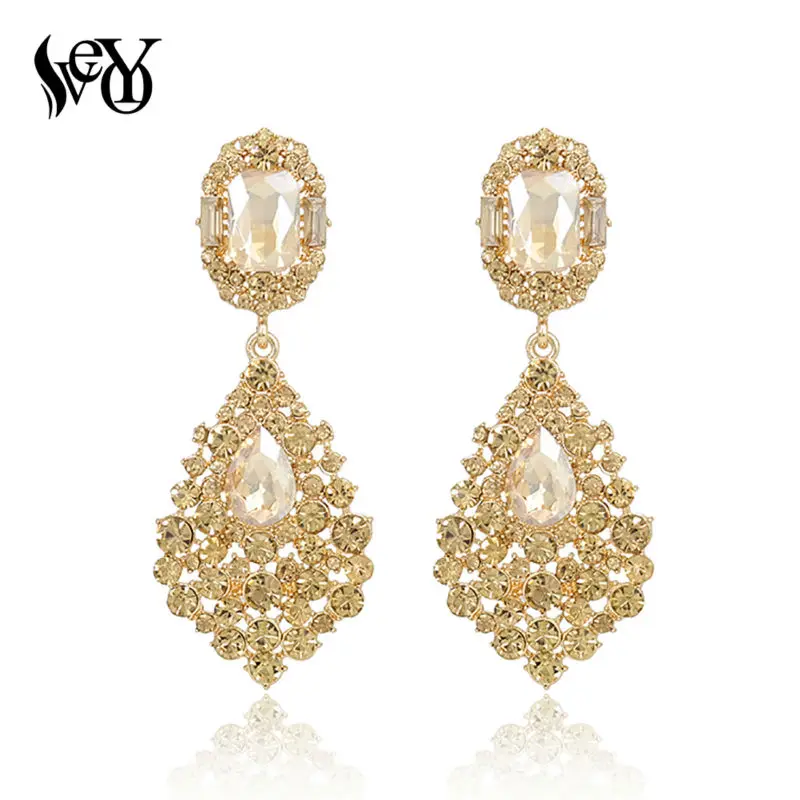 VEYO Luxury Earrings Full of Rhinestone Crystal Drop Earrings Long Earrings For Woman High Quality