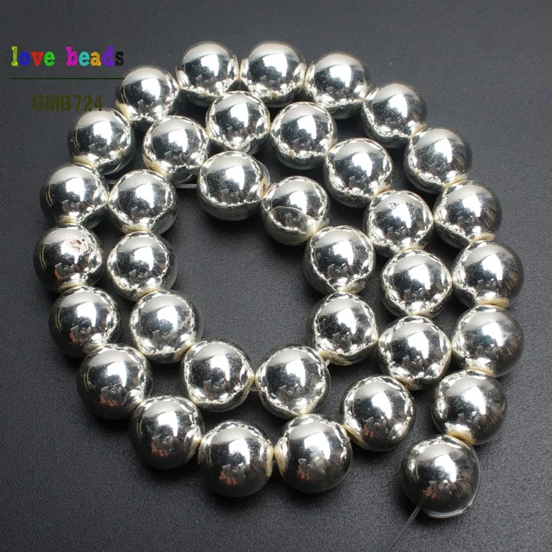 Natural Silver Plated Hematite Beads for DIY Jewelry