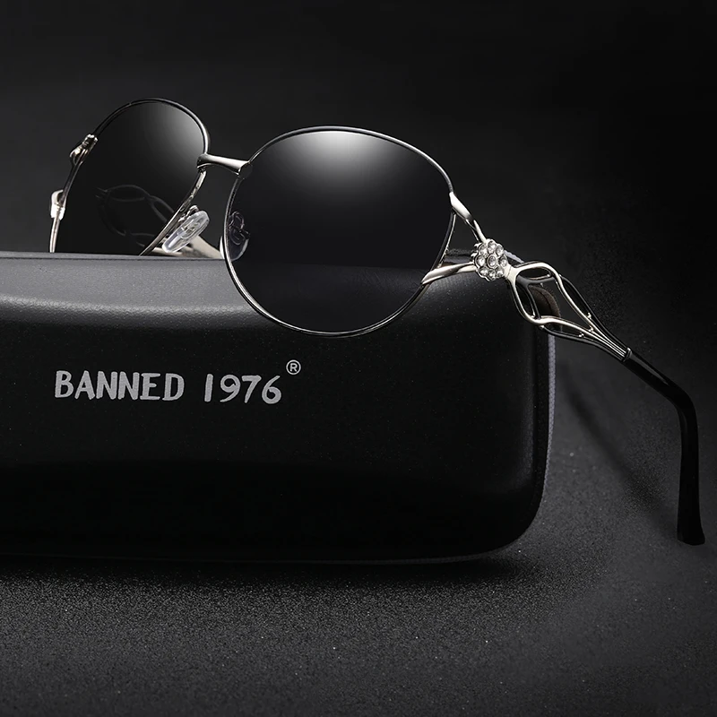 女性用偏光サングラス,禁止されているhd,ダイヤモンド付きヴィンテージレンズ,新しいブランド,ギフトボックス付き,特別オファー