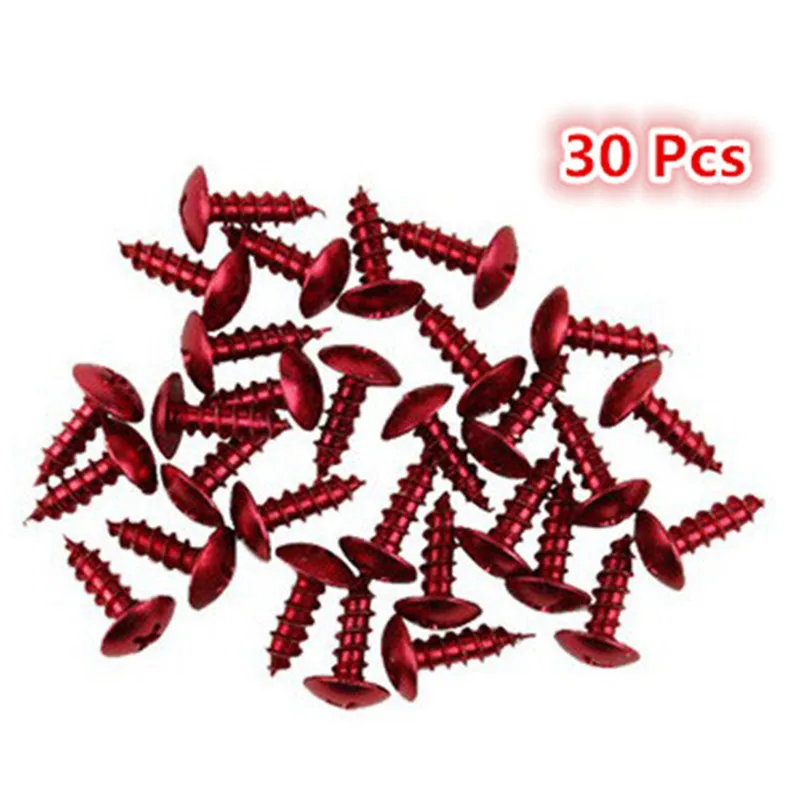 30PCS universal scooter Nuts Bolts colorful decal style motorbike screws fixed parts Frame motorcycle tip screw moto accessories