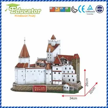 Nowy Model 3D Puzzle z rumunii budynku otręby model zamku