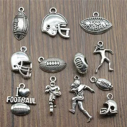 20pcs Football Charms American Football Pendants Jewelry Making American Football Charms For Bracelet Making