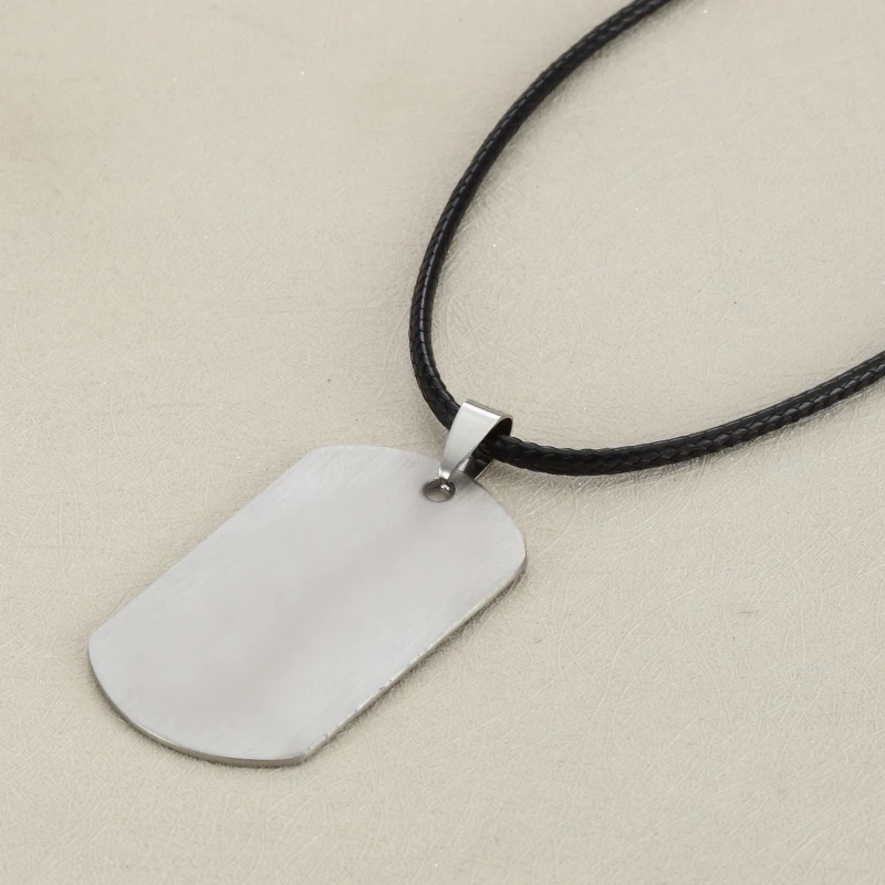 

5pcs/lot women men Jewelry 27*45MM stainless steel blank Charm Pendant necklace birthday gift for girlfriend boyfriend