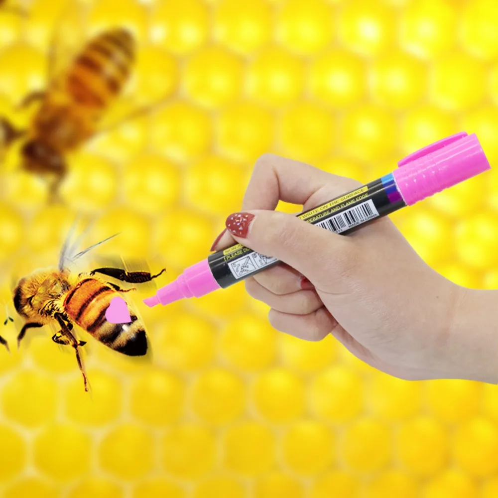 2Pcs Queen Bee Marker Pen Set 8 Colors Bee Queen Marking Electronic Highlighter Beekeeper Equipment Beekeeping Tools