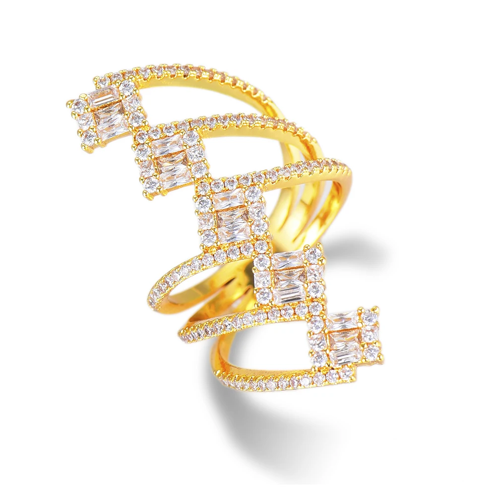 GODKI di Lusso Cubic Zirconia Anelli di Cerimonia Nuziale per Le Donne di Fidanzamento Sposa di Cerimonia Nuziale Dei Monili DELLA CZ Femmale