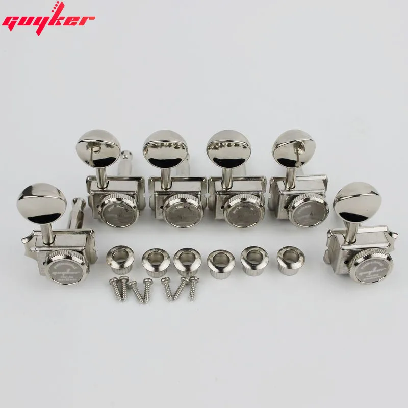 GUYKER Vintage Nickel/Chrome Lock String Tuners Electric Guitar Machine Heads Tuners For ST TL Guitar Tuning Pegs