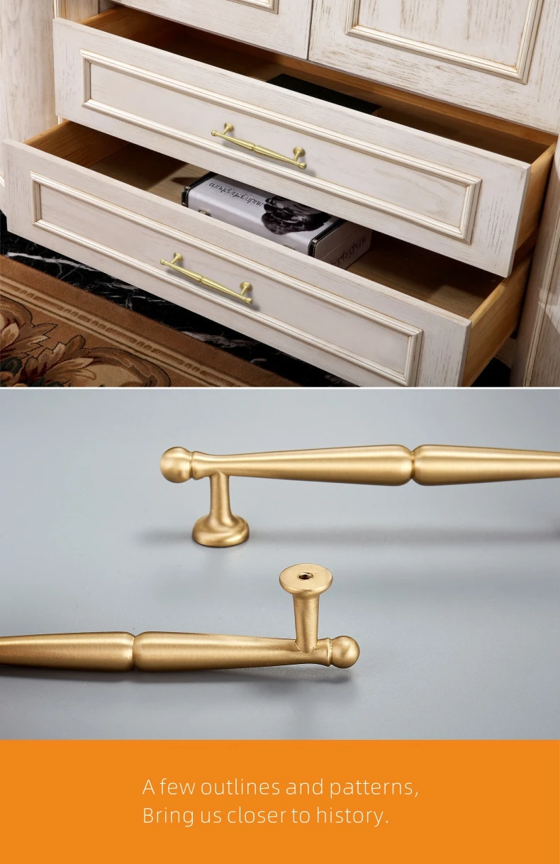 Dooroom Messing-Möbelgriff im amerikanischen Landhausstil, europäischer Stil, Schrank-, Schminktisch- und Schubladenknopf, Großhandel verfügbar – Detail 5