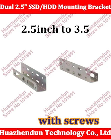 

New Dual 2.5" TO 3.5" SSD/HDD Mounting Bracket for PC SSD ,freeshipping 2pcs/lot