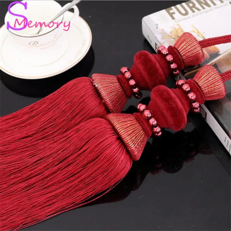 European curtain tassels hanging ball tie strap holder accessories home decor