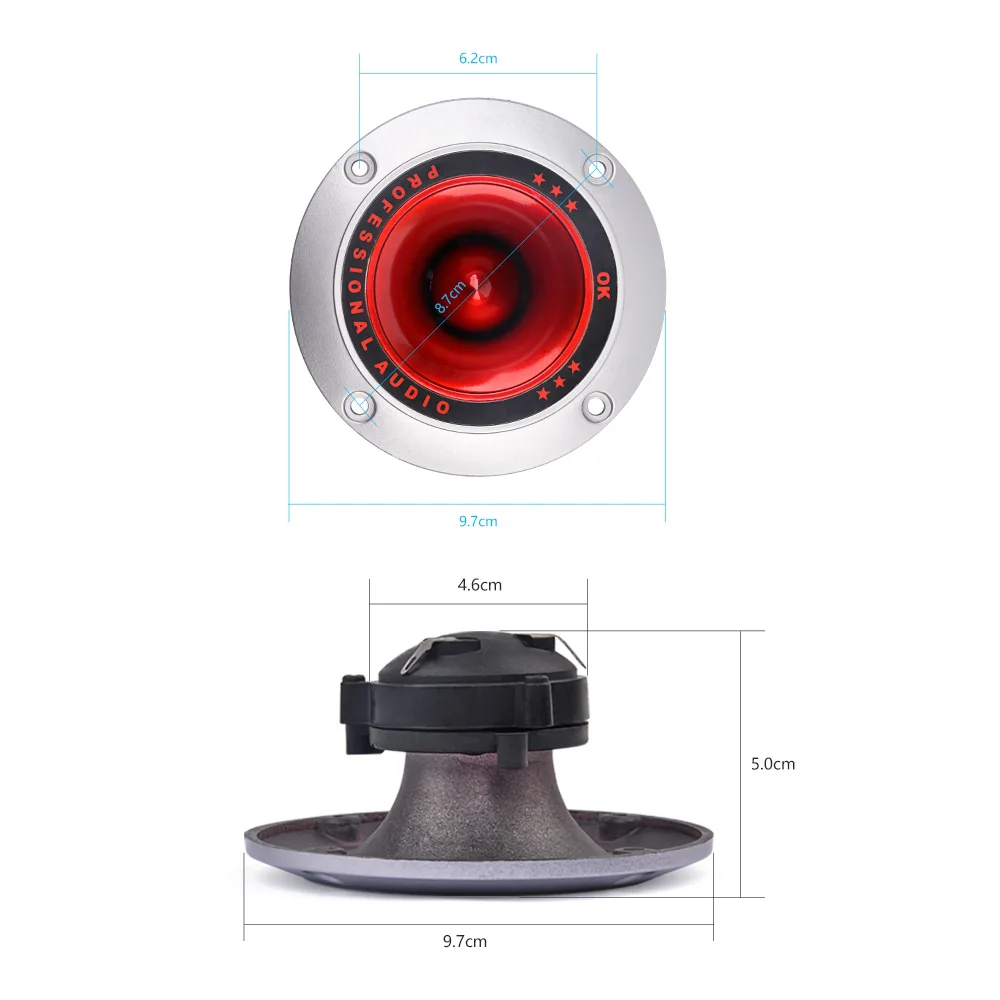 AIYIMA 2 шт. 4-дюймовые твитеры, пьезоэлектрический твитер, 100 Вт, керамический зуммер, высокочастотный аудиодинамик, высокочастотный пьезоэлектрический громкоговоритель