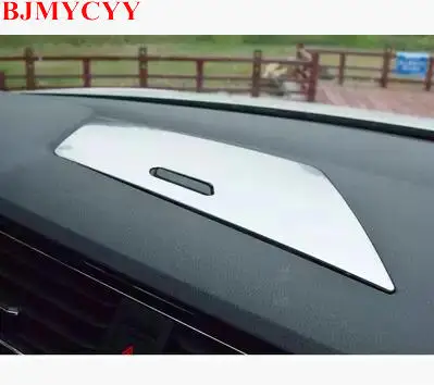 BJMYCYY 1PCS Auto instrument desk central store content box panel ABS decorative strips For Volkswagen Tiguan 2017 Tiguan L