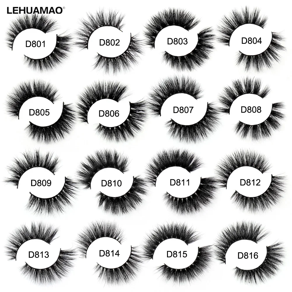 LEHUAMAO Makeup 3D Mink Lashes Thick False Eyelashes Long Natural Eyelashes Lightweight Volume Mink Eyelashes Fluffy Soft Lashes