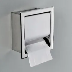 304 stainless steel Concealed Install Toilet Paper Holder Inside Wall Mounted Bathroom Roll Tissue Paper Rack paper case