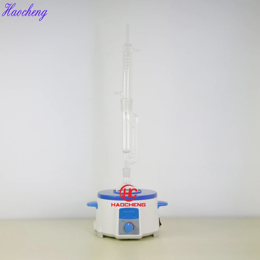 Free shipping, 150ML Soxhlet Extrctor with Coiled Condenser with Heating Mantle,Soxhlet Extraction Glassware System