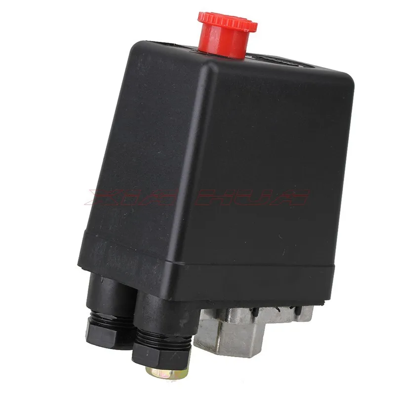 Vertical Type Single Port Air Compressor Pressure Switch Control Valve AC220-240V 0.55-0.8Mpa