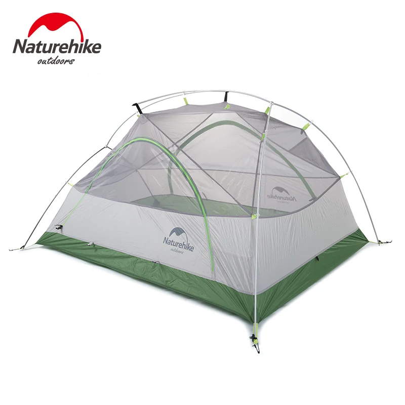 Imagem -04 - Naturehike Tenda Pessoa 20d Tecido Camadas Duplas à Prova de Chuva Barraca de Camping com Pegada de Silicone Neve Saia Neve Anti Temporada Tente Personnes Double Couche