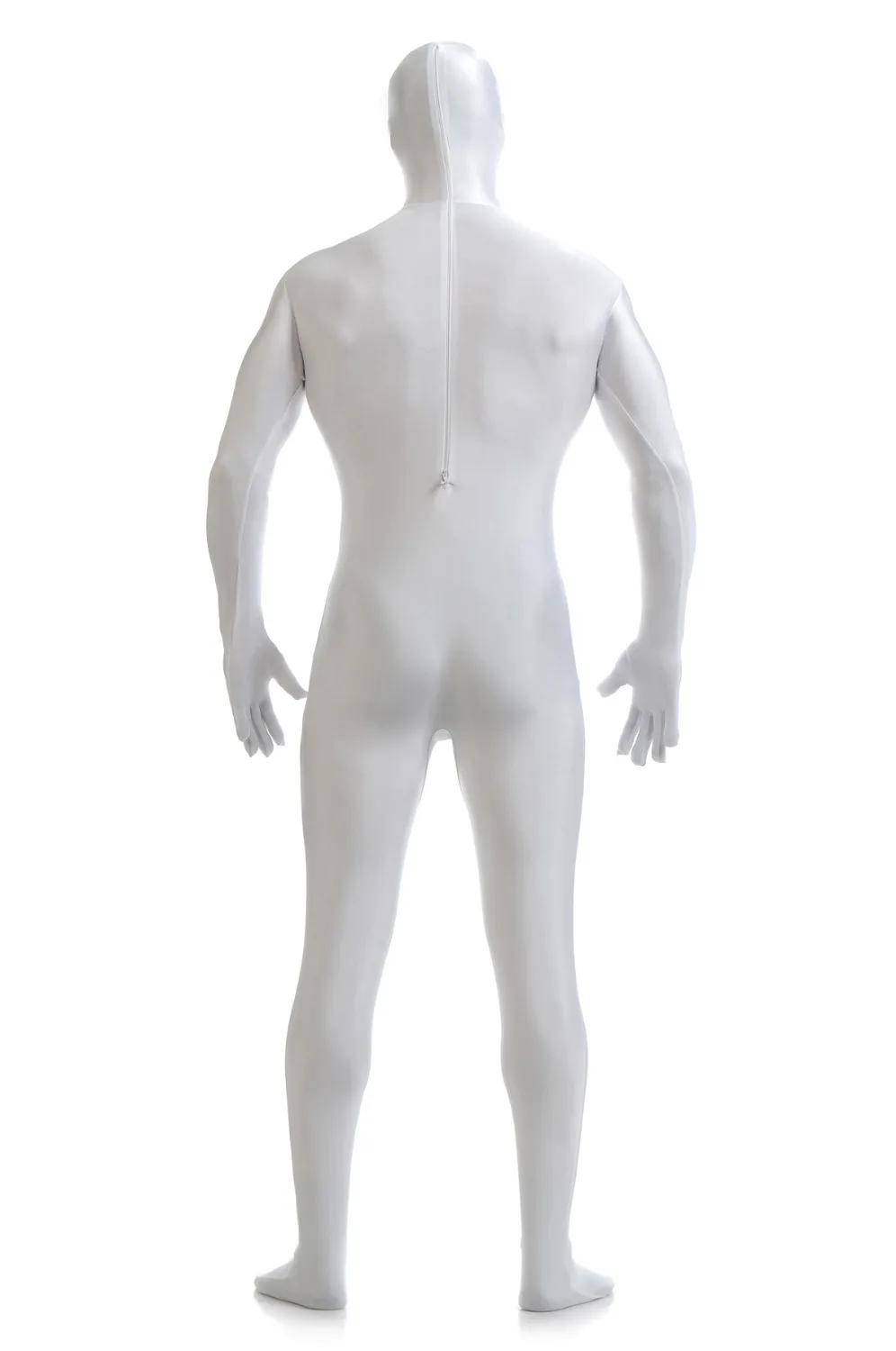 Bianco Spandex Fullbody Suit Zentai Spandex Catsuit Freeshipping Halloween Cosplay Costume