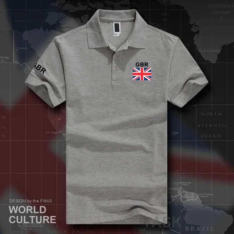 UK United Kingdom of Great Britain polo shirts men short sleeve white brands printed for country 2017 cotton nation team flag