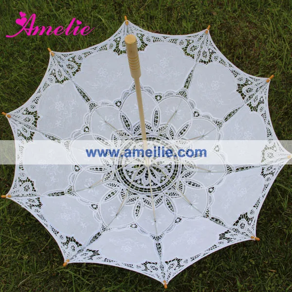 10 cái/lốc Handmade Sprint Khuyến Mãi 100% Cotton Munual Ren Thủ Công Lọng Cưới Cô Dâu Ô