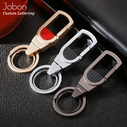 Jobon Car Men Keychain Custom Engrave Gift For Car Key Chain Holder Metal Buckle KeyChains High-Quality Bag Charm Best Gift