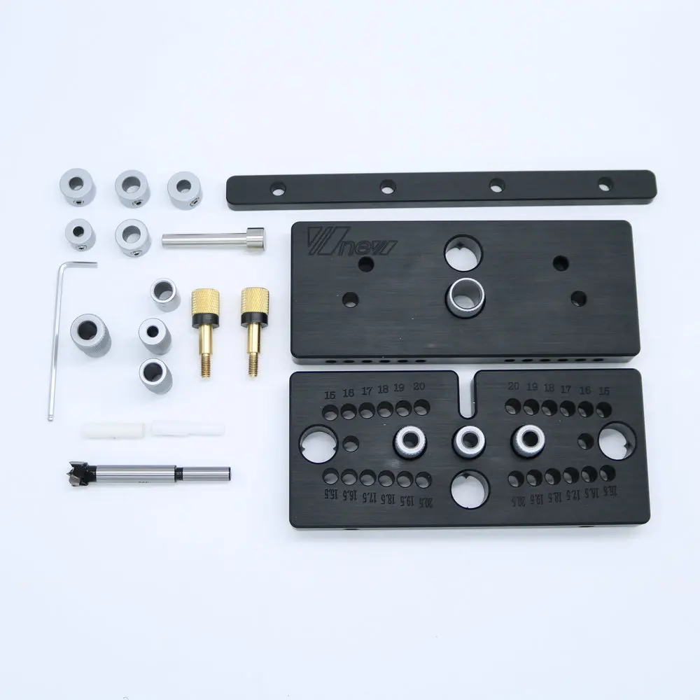 Woodworking Tools 3 in 1 Dowelling Jig for Furniture Fast Connecting Cam Fitting Drilling Locator DIY Kit Punching Locator Round