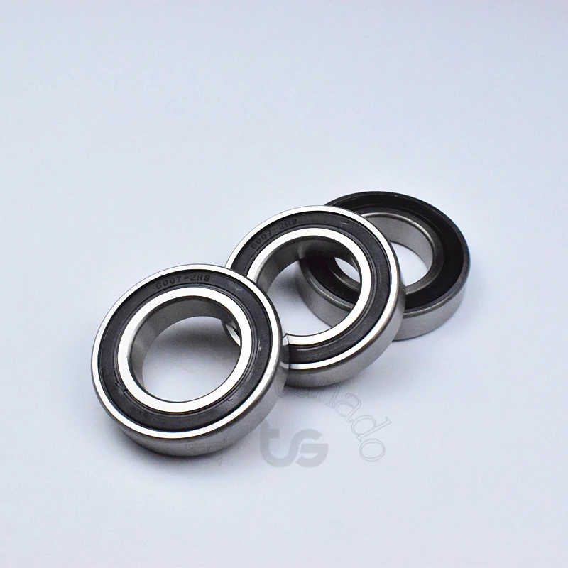 6007RS  1pcs 35*62*14(mm)  Bearing free shipping chrome steel rubber Sealed High speed Mechanical equipment parts