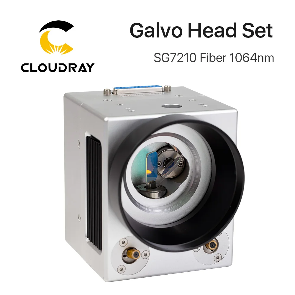 Cloudray 1064nm Fiber Laser Scanning Galvo Head SG7210 SG7210R Input Aperture10mm Galvanometer Scanner with Power Supply Set