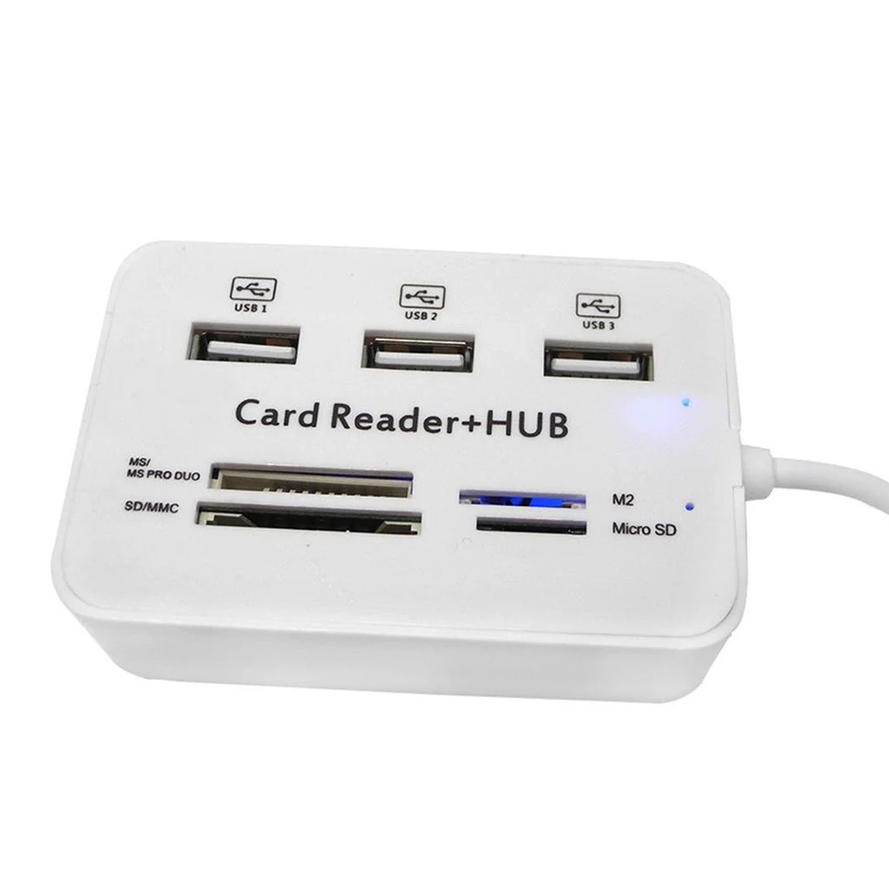 Per MacBook Pro PC accessori per Computer Multi in 1 Micro USB Hub 2.0 Combo 3 porte adattatore di alimentazione splitter lettore di schede TF/SD/MS/M2