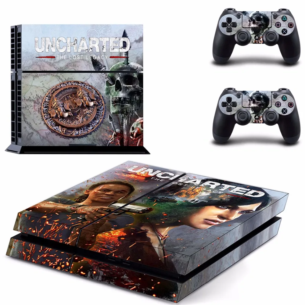 Uncharted The Lost Legacy PS4 Skin Sticker Decal For Sony PlayStation 4 Console and 2 Controllers PS4 Skin Sticker Vinyl