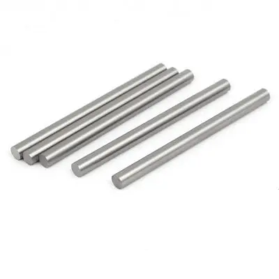 7mm Dia 100mm Length HSS Round Shaft Rod Bar Lathe Tools Gray 5pcs