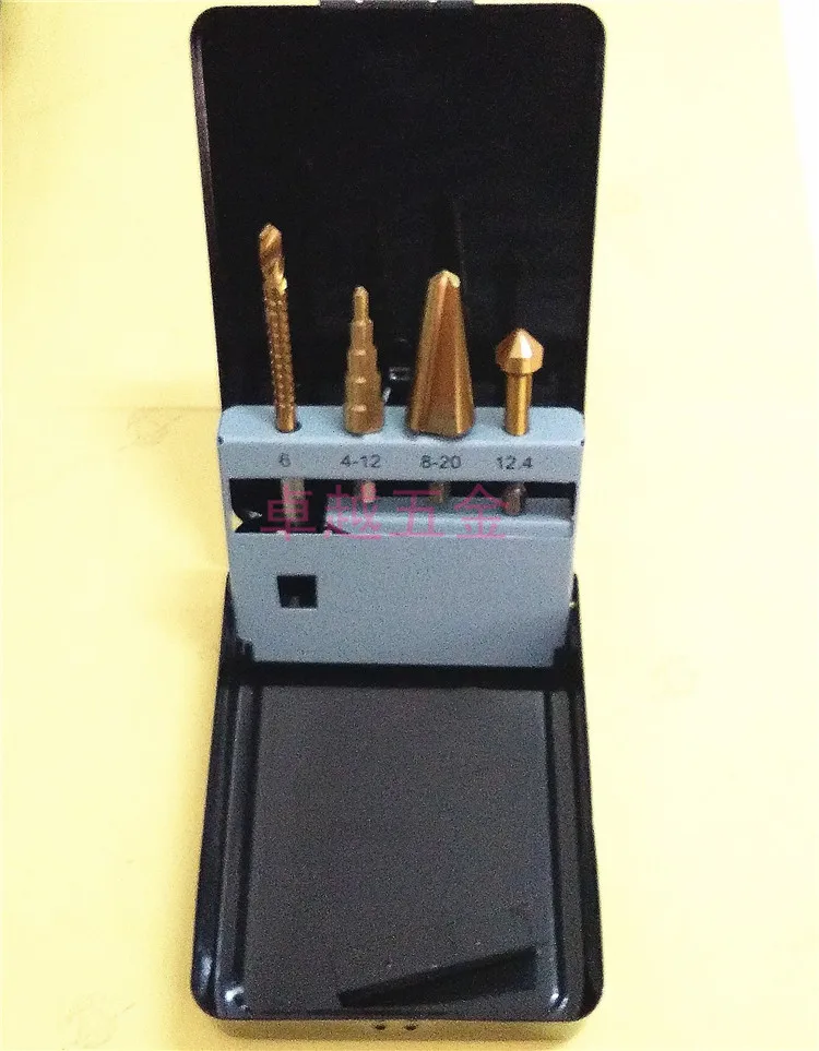Titanium plating HSS 4241high speed steel steel plate Reaming bench drill bits set 6 8-20mm 12.4mm 4-12mm metal drilling tool