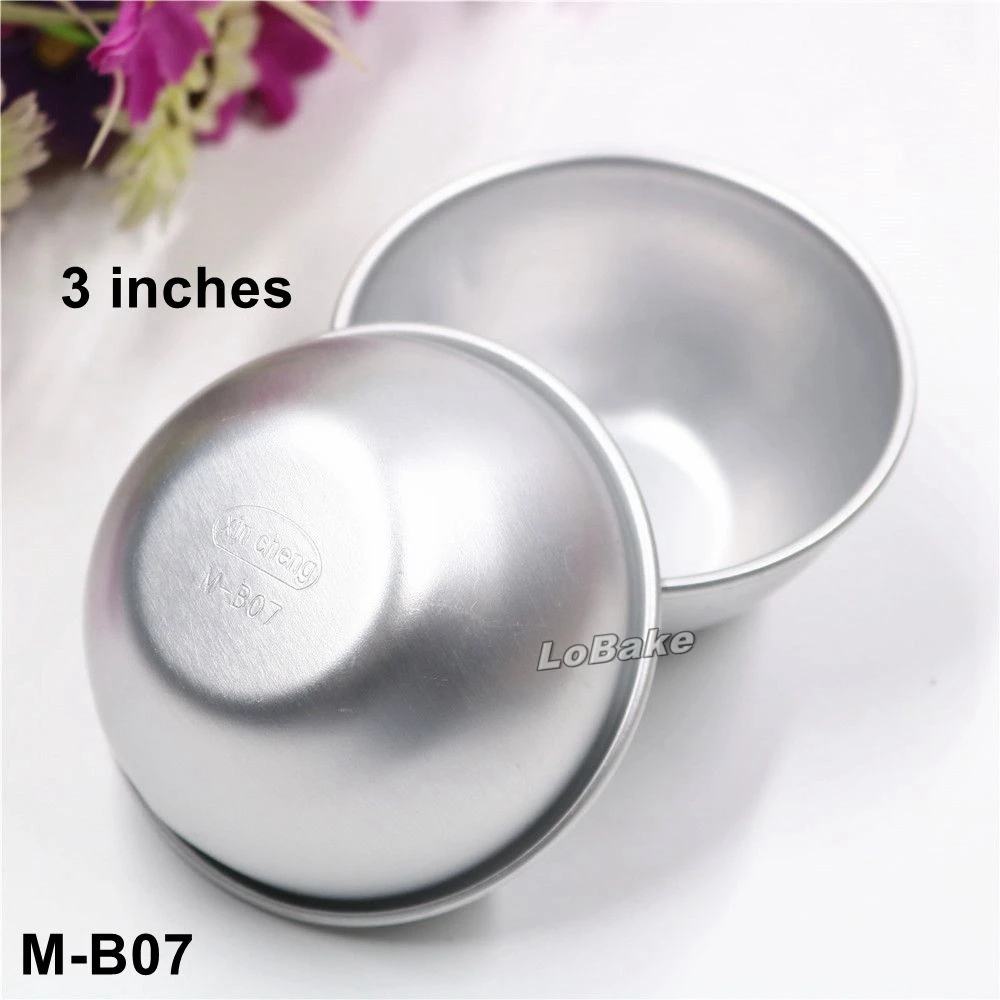 (10pcs/lot) Nice 3 inches deep half ball round aluminium tart moulds tarte molde reposteria confeitaria moldes e cortadores