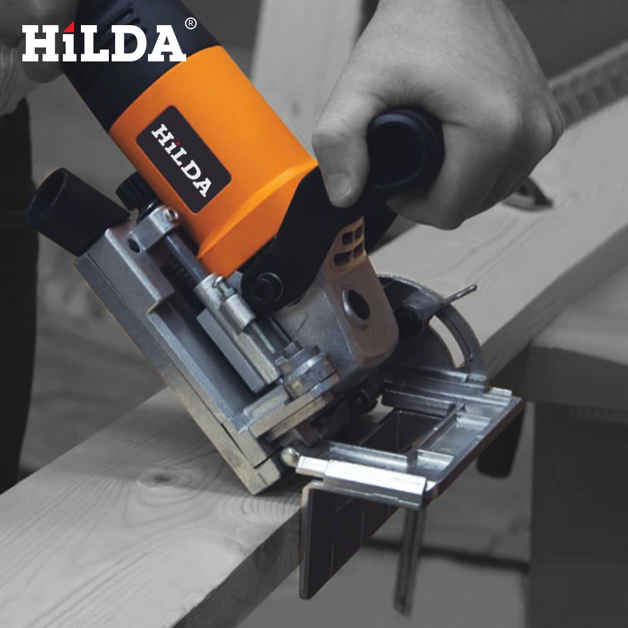 HILDA 760W Biscuit Jointer Electric Tool Woodworking Tenoning Machine Biscuit Machine Puzzle Machine Groover Copper Motor