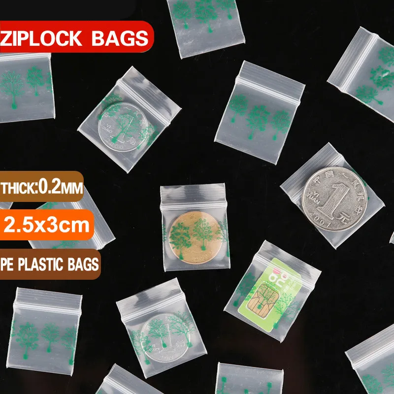 Small Colors Plastic Zipper Bags, Ziplock Bag, Ziplock Pill Pack Pouches, Mini Zip lock Bags, Plastic Packaging Bag, 0.2mm