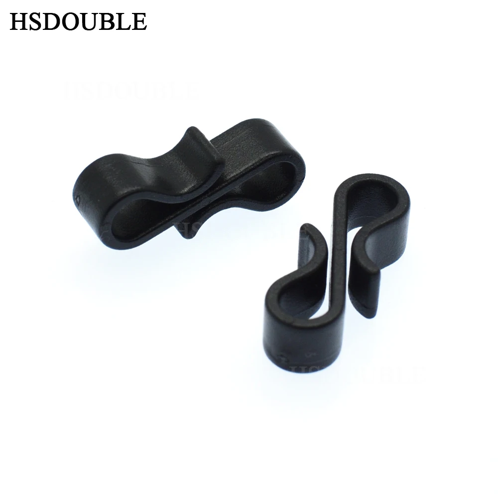 HSDOUBLE Black Plastic Buckle HardwareBelt Webbing Clip For Backpack Strap Tactical Bag Parts Accessories