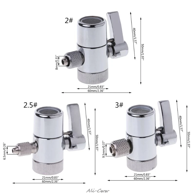 Faucet Adapter Diverter Valve Counter Top Water Filter Faucet Diverter Valve Ro System 1/4\