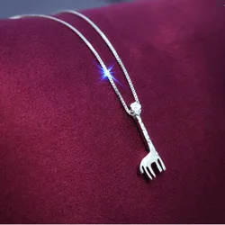 Popular 925 Sterling Silver Jewelry Fashion Small Fresh Giraffe Cute Animal Anti-allergy Clavicle Chain Pendant Necklaces  N036